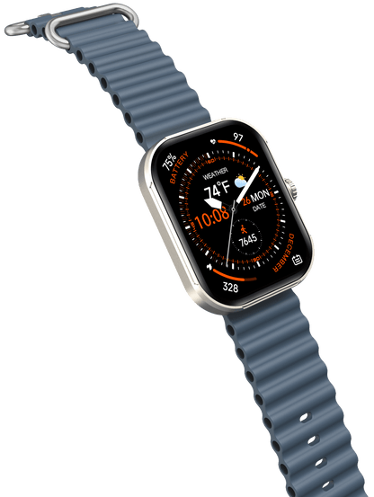 MEGA Smartwatch with 2.02" AMOLED Screen/Answer & Make Calls/Sleep Monitoring/Heart Rate/100+ Workout Modes/Quick Reply/Iphone and Android