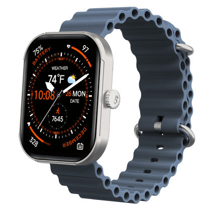 MEGA Smartwatch with 2.02" AMOLED Screen/Answer & Make Calls/Sleep Monitoring/Heart Rate/100+ Workout Modes/Quick Reply/Iphone and Android