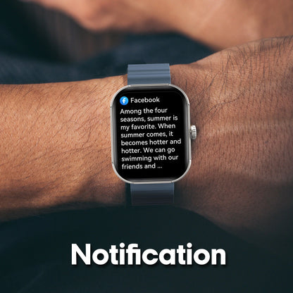 MEGA Smartwatch with 2.02" AMOLED Screen/Answer & Make Calls/Sleep Monitoring/Heart Rate/100+ Workout Modes/Quick Reply/Iphone and Android