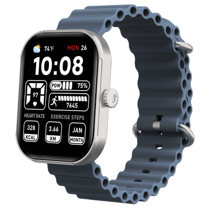 MEGA Smartwatch with 2.02" AMOLED Screen/Answer & Make Calls/Sleep Monitoring/Heart Rate/100+ Workout Modes/Quick Reply/Iphone and Android
