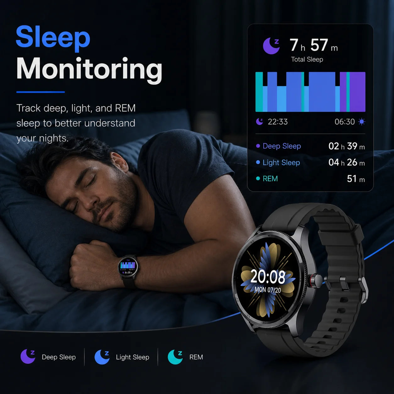 Men’S Smart Watch for Iphone & Android, 1.39" round Touchscreen, Bluetooth Calling & Text Notifications, Fitness Tracker with 100+ Sports Modes, IP68 Waterproof