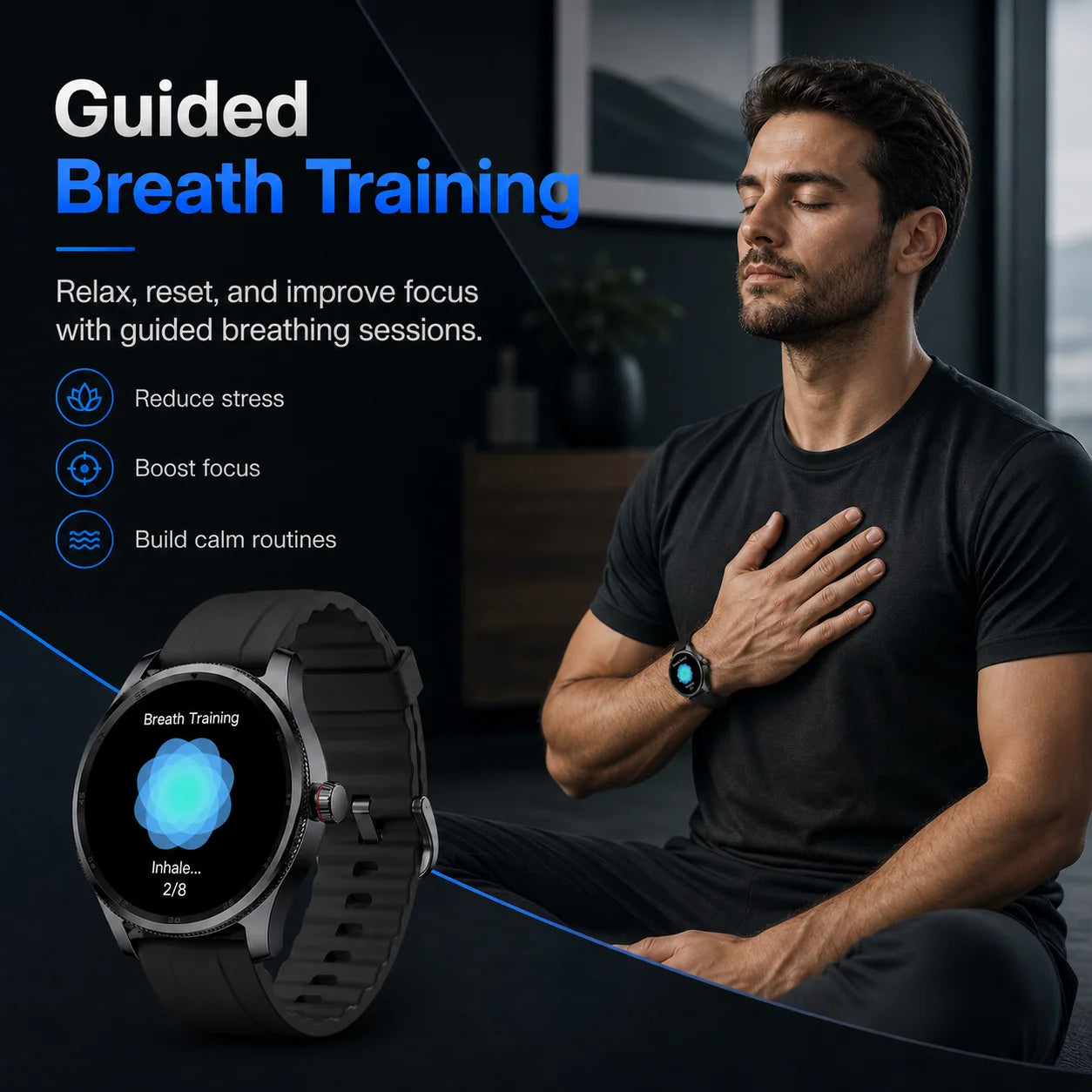 Men’S Smart Watch for Iphone & Android, 1.39" round Touchscreen, Bluetooth Calling & Text Notifications, Fitness Tracker with 100+ Sports Modes, IP68 Waterproof